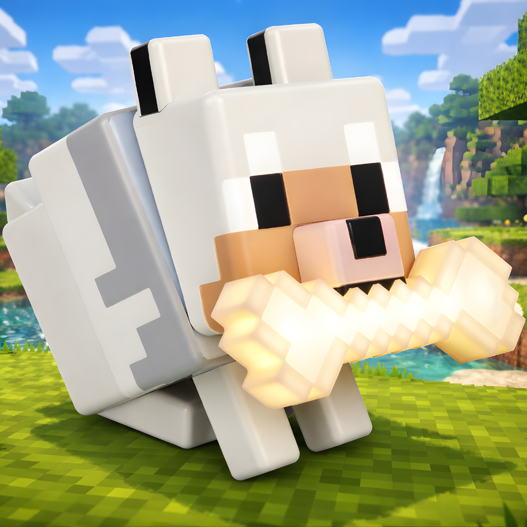 WolfCraft™ Pixel Wolf LED Night Light